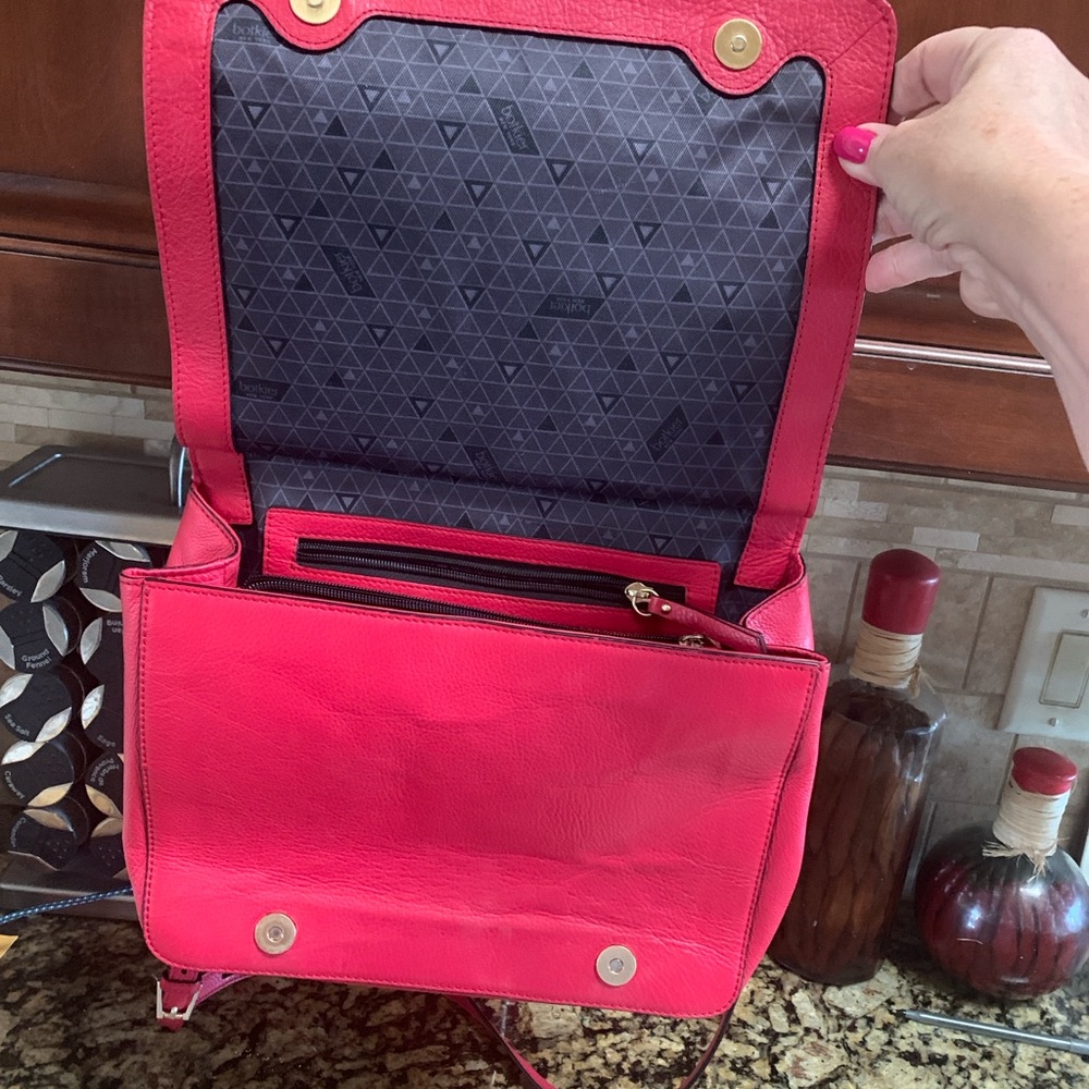 Botkier Red Leather Satchel Purse - Picture 3 of 11